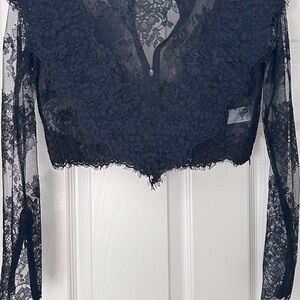 Zimmermann Black Lace Detail Top